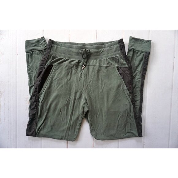 Zella Green/Black Tapered Lightweight Stretch Trousers - Size S - Picture 1 of 5